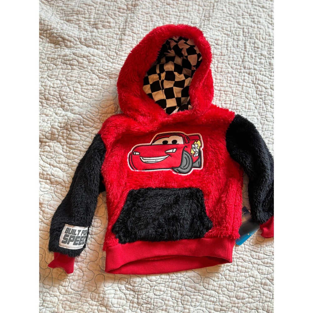 Disney Pixar Cars Lightning McQueen Boys Hoodie‎ Size 18 Months